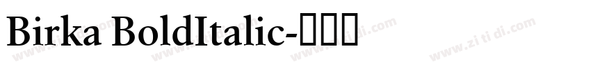 Birka BoldItalic字体转换